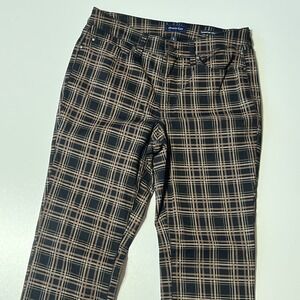 Charter Club Lexington Straight Pants Sz 6 Plaid Stretch Business Casual Trouser